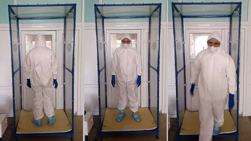 Шепетівська лікарня випробувала обладнання для дезінфекції медиків